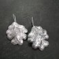 Fine Silver Earrings Sterling 925 Jewelry 12g Big Giant Dried Leaf L1912