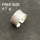 FINE SILVER RINGS 925 ADJUSTABLE FREE SIZE VINTAGE CRAFT 4 g SCRATCH #006