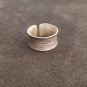 FINE SILVER RINGS 925 ADJUSTABLE FREE SIZE VINTAGE CRAFT 4 g SCRATCH #006