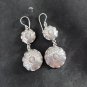 Fine Silver Earrings Sterling 925 Dangle 12g Crafted Double Round 24104