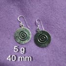 Fine Silver Earrings Sterling 925 Jewelry 5g Filigree spiral Charms L1709