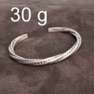 FINE Silver Bangle Bracelet 925 CRAFT Tribal 30g JEWELRY VINTAGE LINE ROD #11