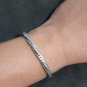 FINE Silver Bangle Bracelet 925 CRAFT Tribal 30g JEWELRY VINTAGE LINE ROD #11