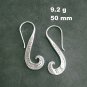FINE SILVER EARRINGS NO STONE CRAFT VINTAGE 9g SPIRAL FANTASY #EE88
