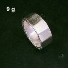 FINE SILVER RINGS SOLID HANDCRAFT FREE SIZE 9g RETRO MINIMAL THICK BAND R23834