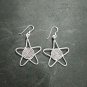 Fine Silver Earrings Sterling 925 Jewelry 5g Dangle Star Filigree Fashion L1907