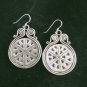 Fine Silver Earrings Sterling 925 Jewelry 16g Vintage Filigree Pie Pizza 23835