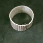 FINE SILVER RINGS SOLID HANDCRAFT FREE SIZE 4g RETRO MINIMAL SCRATCH BAND R23835