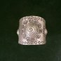 FINE SILVER RINGS SOLID HANDCRAFT FREE SIZE 4g Embossed SPIRAL ENGRAVE R23821
