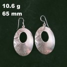 Fine Silver Earrings Sterling 925 Jewelry 10g Vintage Oval Fashion Premium 23834