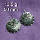 Fine Silver Earrings Sterling 925 Jewelry 13g Big Giant Halo Charms L1708