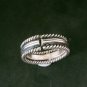 FINE SILVER RINGS SOLID HANDCRAFT FREE SIZE 8g VINTAGE MINIMAL BAND R23835