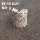 FINE SILVER RINGS 925 ADJUSTABLE FREE SIZE VINTAGE CRAFT 5 g FILIGREE #005