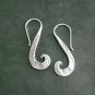FINE SILVER EARRINGS NO STONE CRAFT VINTAGE 9g SPIRAL FANTASY #EE44