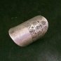 FINE SILVER RINGS SOLID HANDCRAFT FREE SIZE 8g HALF PLAIN ENGRAVED R23818