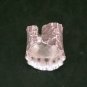 FINE SILVER RINGS SOLID HANDCRAFT FREE SIZE 9g VINTAGE PUNK RETRO R23809