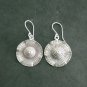 FINE SILVER EARRINGS NO STONE CRAFT VINTAGE 6g HALO DANGLES #E2E2