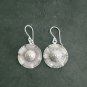 FINE SILVER EARRINGS NO STONE CRAFT VINTAGE 6g HALO DANGLES #E2E2