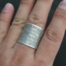 FINE SILVER RINGS NO STONE CRAFT VINTAGE FREE SIZE ADJUSTABLE 8 g SCRATCH 31A0A0
