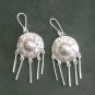 FINE SILVER EARRINGS NO STONE CRAFT VINTAGE 13g CHADELIER CHARMS #EE44