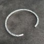FINE Silver Bangle Bracelet 925 CRAFT Tribal 14g JEWELRY VINTAGE TUBE #13