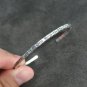 FINE Silver Bangle Bracelet 925 CRAFT Tribal 14g JEWELRY VINTAGE TUBE #13