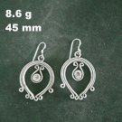 Fine Silver Earrings Sterling 925 Jewelry 8g Tulip Line Shape Dangle 23830