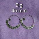 Fine Silver Earrings Sterling 925 Jewelry 9g Vintage Tribal Filigree Loop L1701