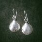 Fine Silver Earrings Sterling 925 Dangle 6g Crafted Vintage SHELL SHAPE 24407