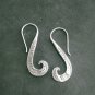 FINE SILVER EARRINGS NO STONE CRAFT VINTAGE 9g SPIRAL FANTASY #EE11