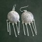Fine Silver Earrings Sterling 925 Jewelry 14g Vintage Tribal Elegant Halo 23820