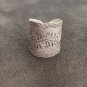 FINE SILVER RINGS 925 ADJUSTABLE FREE SIZE VINTAGE CRAFT 6 g GRAPE #007