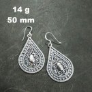 Fine Silver Earrings Sterling 925 Jewelry 14g Drop Vintage Tibetan L1914