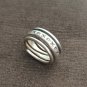 FINE SILVER RINGS 925 ADJUSTABLE FREE SIZE VINTAGE CRAFT 9 g ROLLING #010