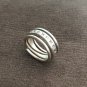 FINE SILVER RINGS 925 ADJUSTABLE FREE SIZE VINTAGE CRAFT 9 g ROLLING #010