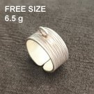 FINE SILVER RINGS 925 ADJUSTABLE FREE SIZE VINTAGE CRAFT 6 g CHARMS SELECT #013