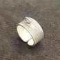 FINE SILVER RINGS 925 ADJUSTABLE FREE SIZE VINTAGE CRAFT 6 g CHARMS SELECT #013