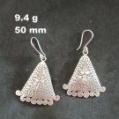 Fine Silver Earrings Sterling 925 Dangle 9g Vintage Odd Tribal Charms 24152