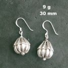 FINE SILVER EARRINGS NO STONE CRAFT VINTAGE 9g BALLOON CHARMS #EE88
