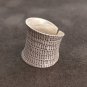 FINE SILVER RINGS 925 ADJUSTABLE FREE SIZE VINTAGE CRAFT 8 g I ENGRAVED #002