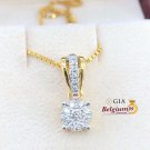 0.23CT NATURAL DIAMOND 9K GOLD PENDANT ROUND SHAPE PREMIUM JEWELRY DP03