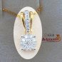 0.23CT NATURAL DIAMOND 9K GOLD PENDANT ROUND SHAPE PREMIUM JEWELRY DP03
