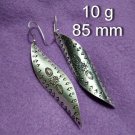 Fine Silver Earrings Sterling 925 Jewelry 10g Fashion Flip Engraved L1731