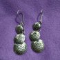 Fine Silver Earrings Sterling 925 Jewelry 10g Triple Round Fish Chams L1722