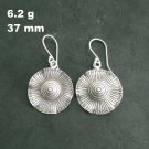 FINE SILVER EARRINGS NO STONE CRAFT VINTAGE 6g HALO DANGLES #E6E6