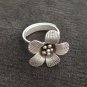 FINE SILVER RINGS NO STONE CRAFT VINTAGE FREE SIZE ADJUSTABLE 6 g COSMOS 32A3A3