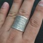 FINE SILVER RINGS NO STONE CRAFT VINTAGE FREE SIZE ADJUSTABLE 8 g SCRATCH 31A7A7