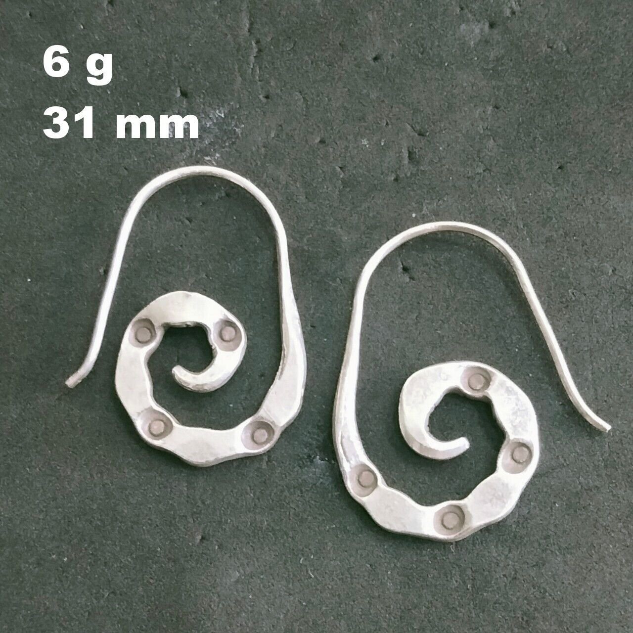 FINE SILVER EARRINGS NO STONE CRAFT VINTAGE 6g FILIGREE HOOK #E1E1