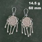 Fine Silver Earrings Sterling 925 Jewelry 14g Craft Weave Dangle Charms 23836