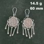 Fine Silver Earrings Sterling 925 Jewelry 14g Craft Weave Dangle Charms 23836